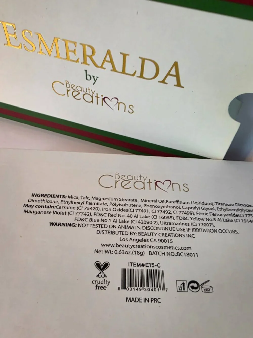 Beauty Creations Esmeralda Eyeshadow Palette BNIB